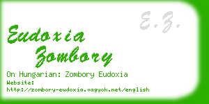 eudoxia zombory business card